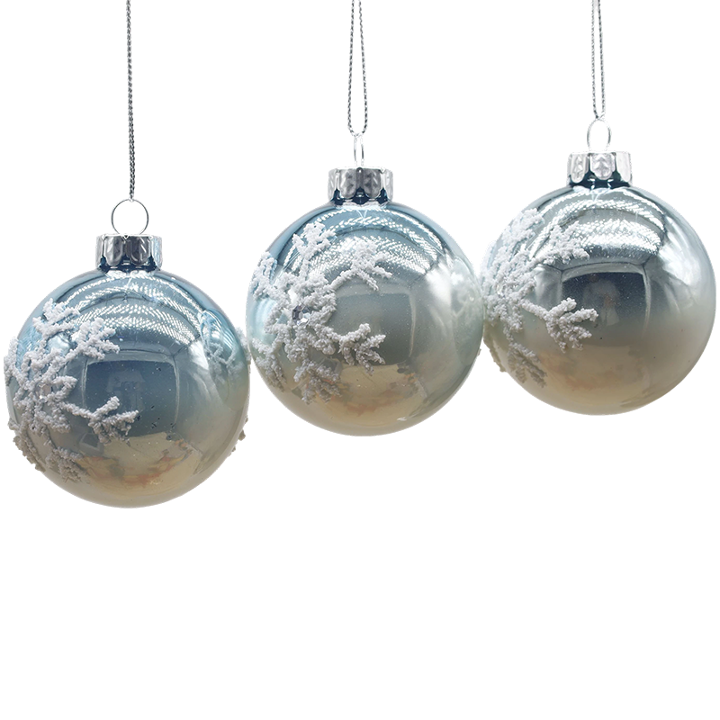 8×8×8cm Indoor Christmas Decorative Glass Ball