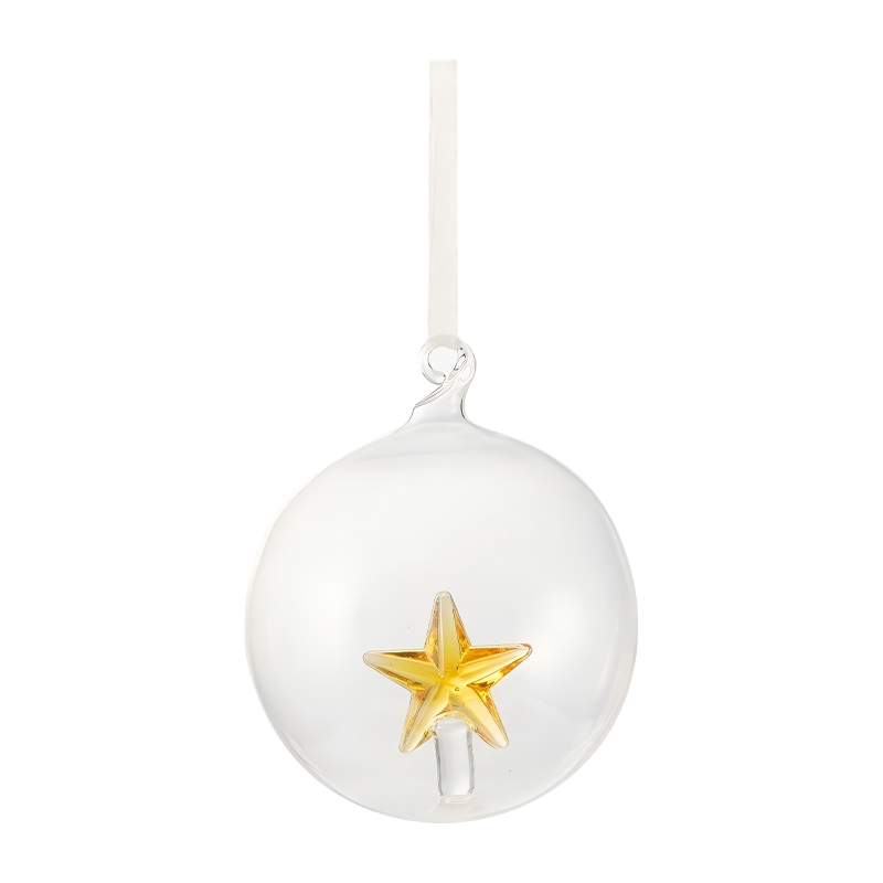 8cm Hand-blown Christmas Glass Ornament Set