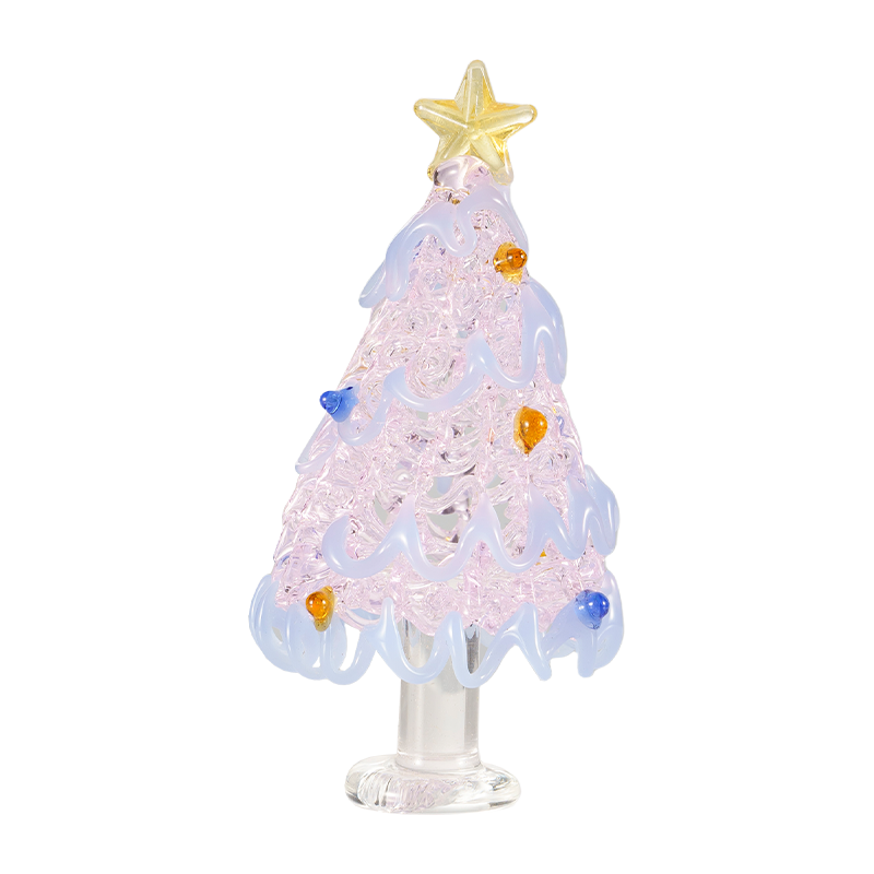 Hand-Blown Glass Christmas Tree Desktop Ornament