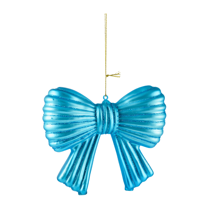 Christmas Glitter Bow Ornament Hanging Decoration