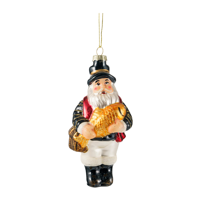 Hand-Painted Blown Glass Christmas Ornaments