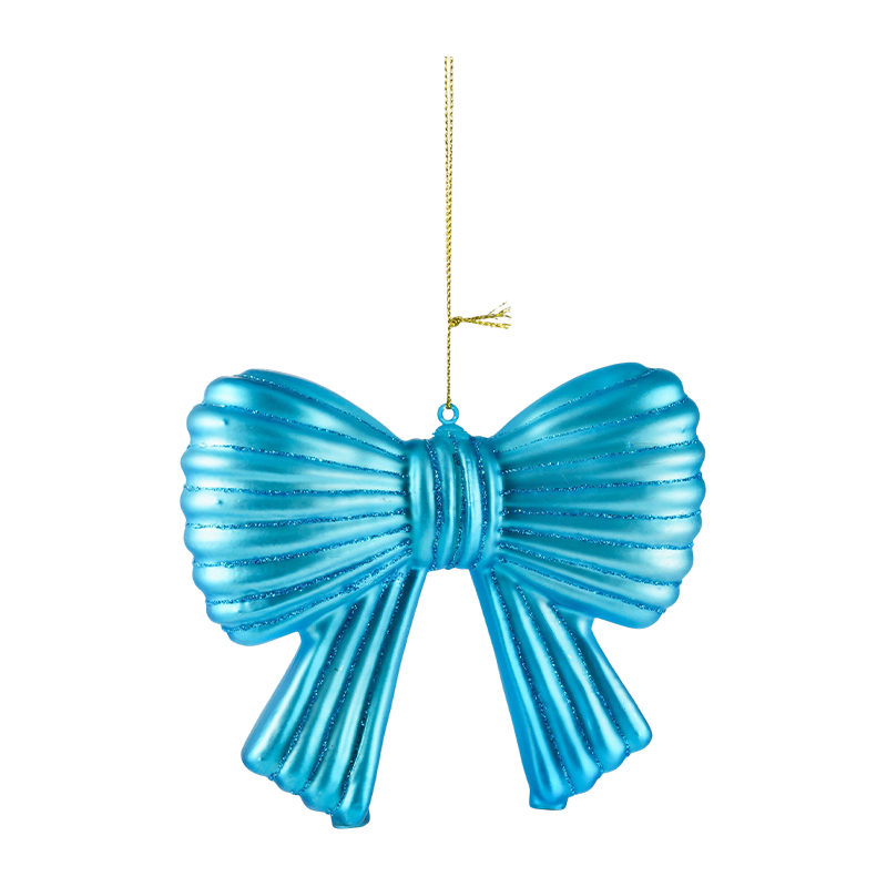 Christmas Glitter Bow Ornament Hanging Decoration
