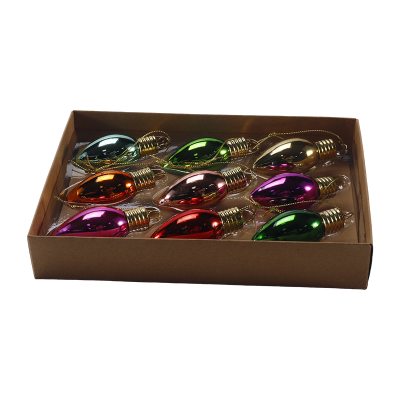 Christmas Glass Ornament Set(Colorful Bulb Shape)