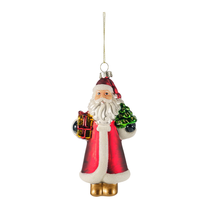 Hand-Painted Blown Glass Christmas Ornaments