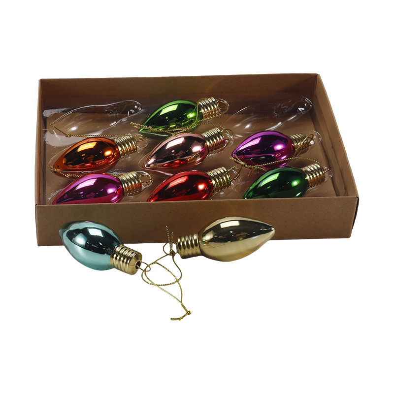 Christmas Glass Ornament Set(Colorful Bulb Shape)