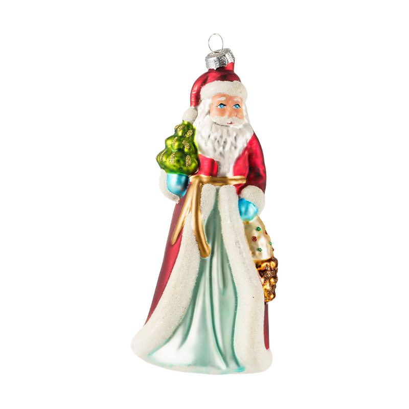 Hand-Painted Blown Glass Christmas Ornaments