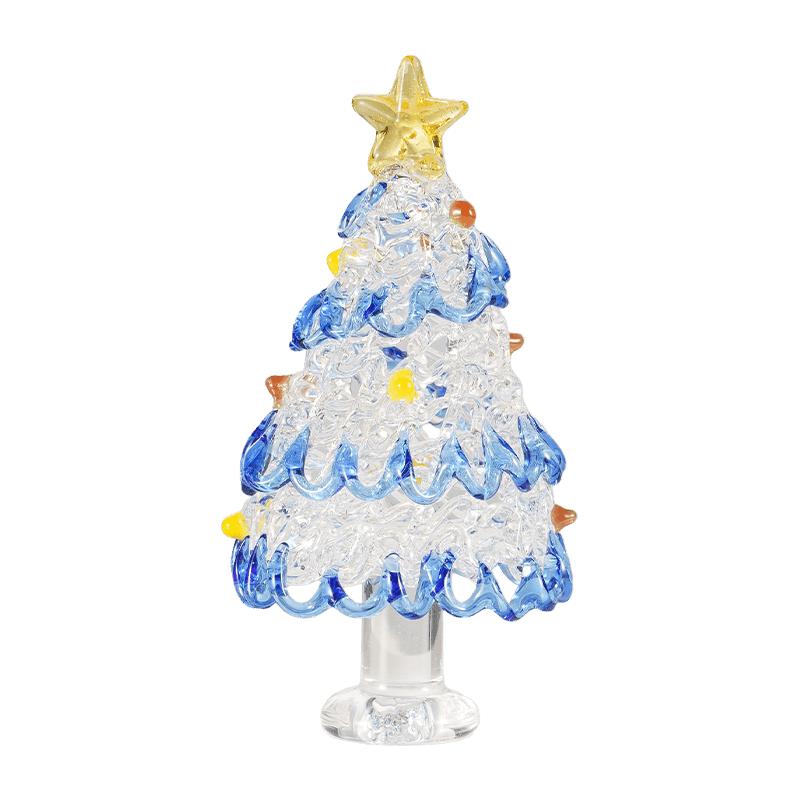 Hand-Blown Glass Christmas Tree Desktop Ornament