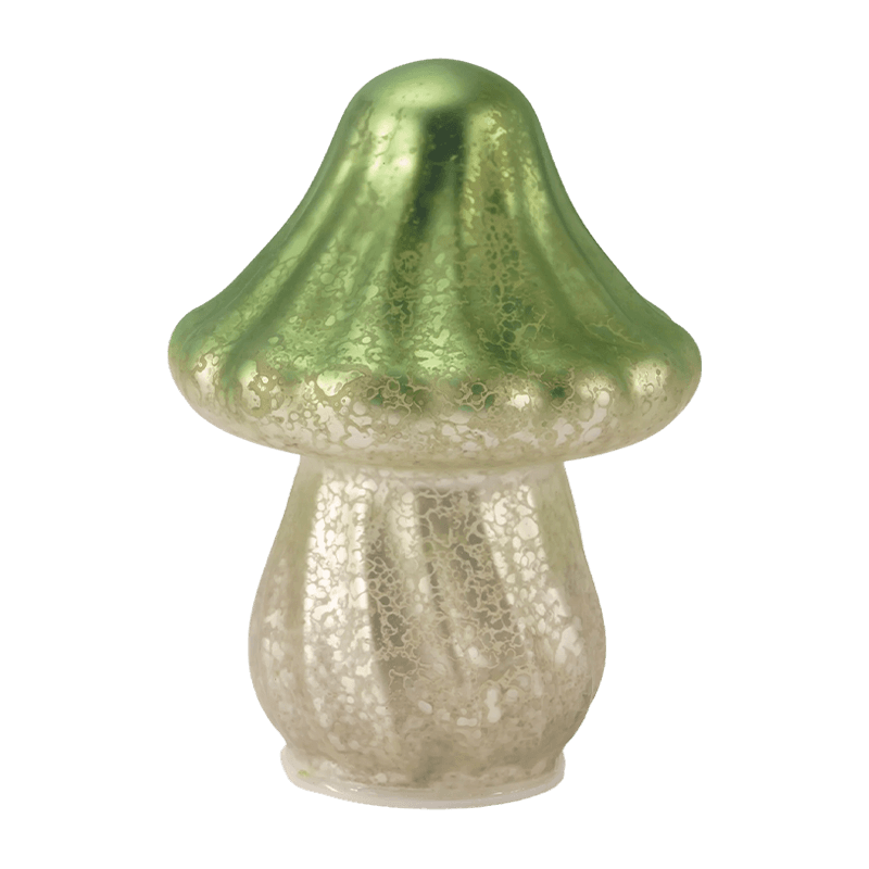 Handmade Gradient Mercury Glass Mushroom Ornament with led decoration