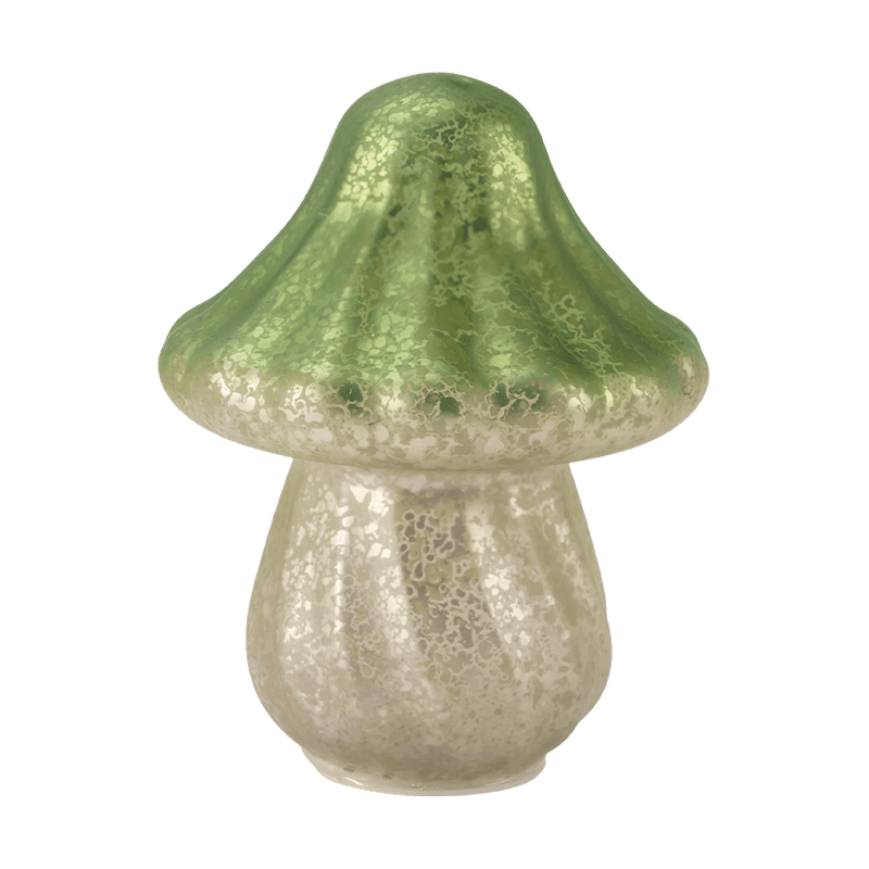 Handmade Gradient Mercury Glass Mushroom Ornament with led decoration
