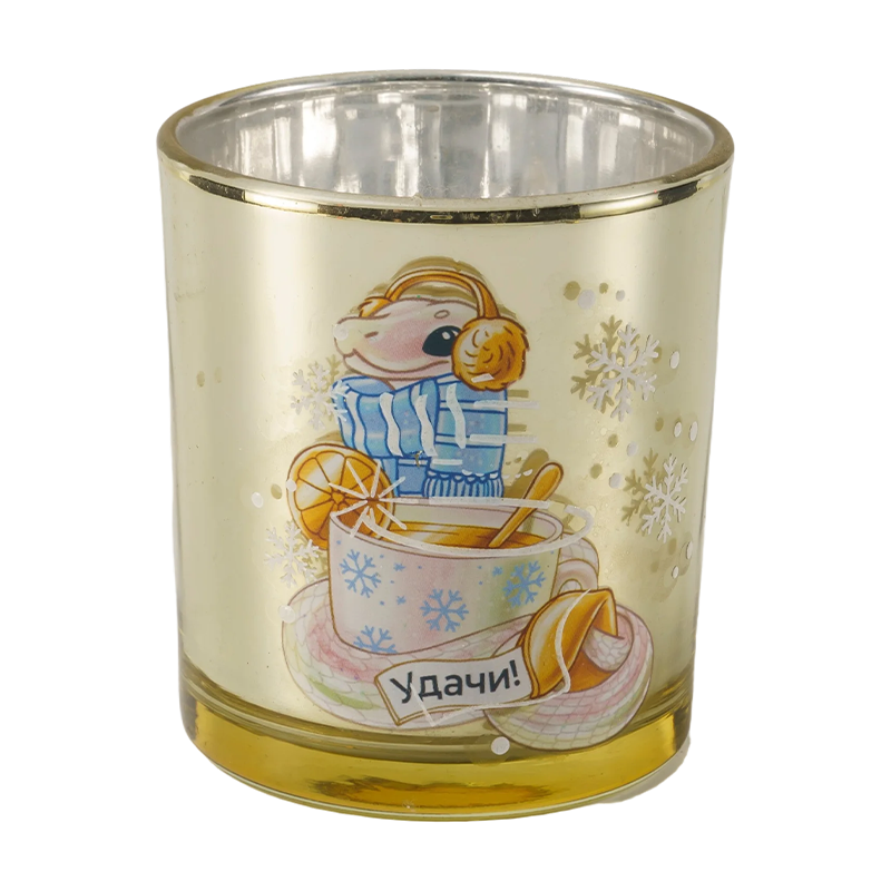 8-12cmFestive Glass Candle Holder Collection
