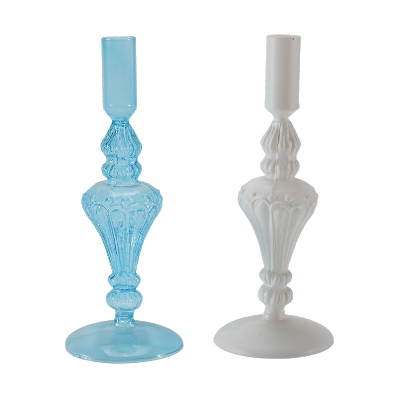 18cmColorful Glass Candle Holder Collection