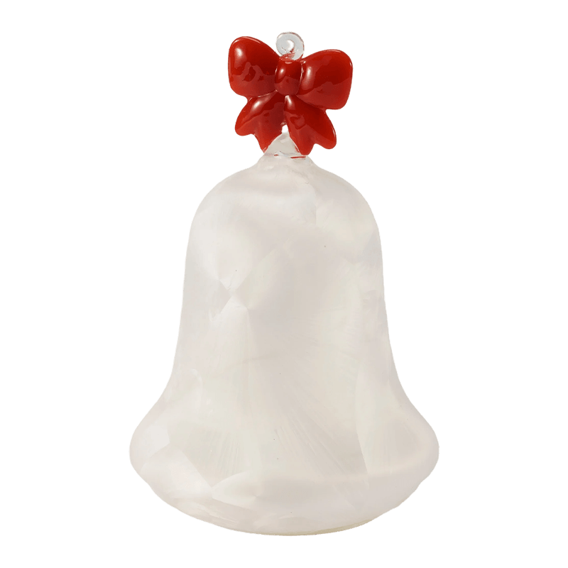 Mercury Glass Angel Figurine / Frosted/Glitter Glass Bell Decor (with LED)