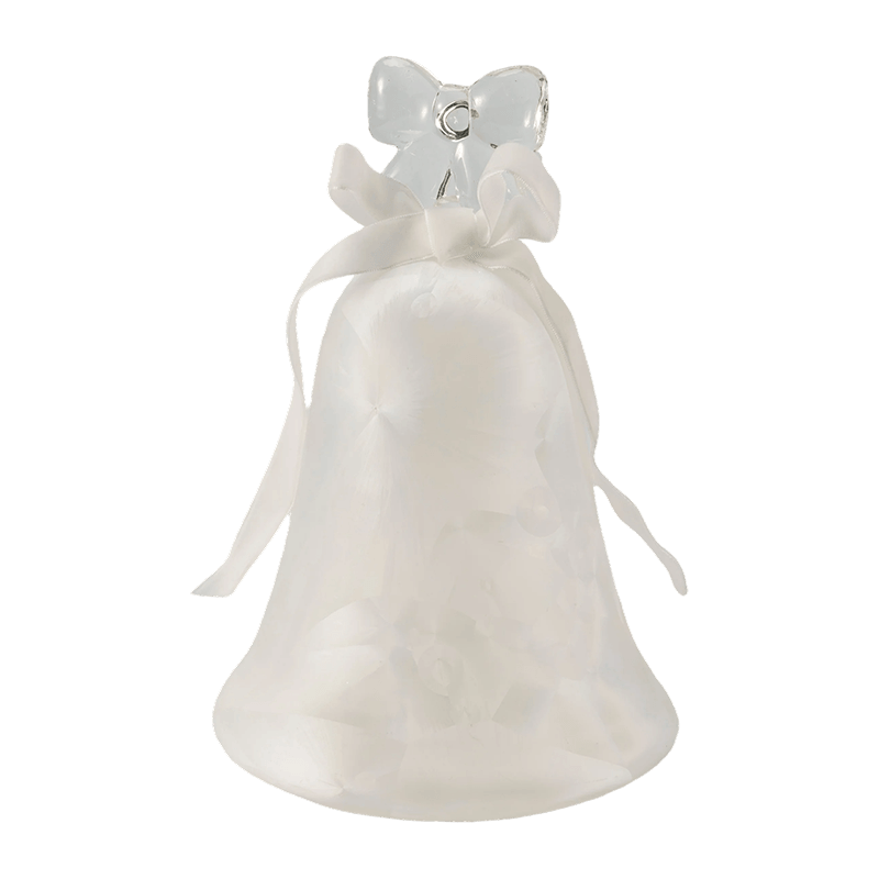 Mercury Glass Angel Figurine / Frosted/Glitter Glass Bell Decor (with LED)