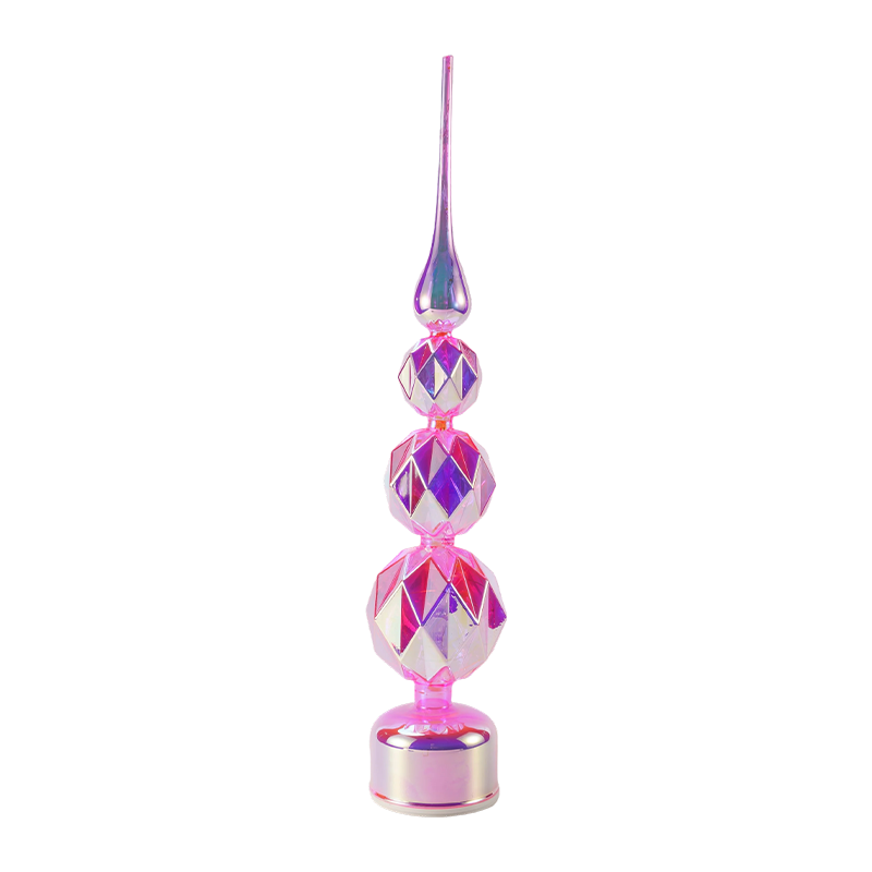 Iridescent Crystal LED Tower Decor / Snowman  Christmas Tree Tabletop Light