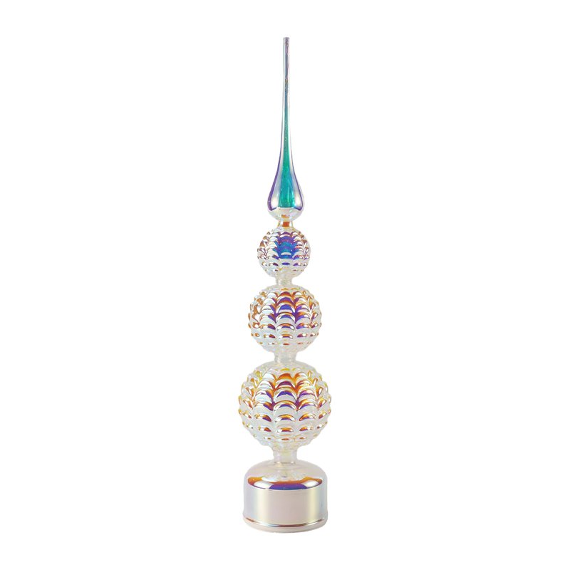 Iridescent Crystal LED Tower Decor / Snowman  Christmas Tree Tabletop Light