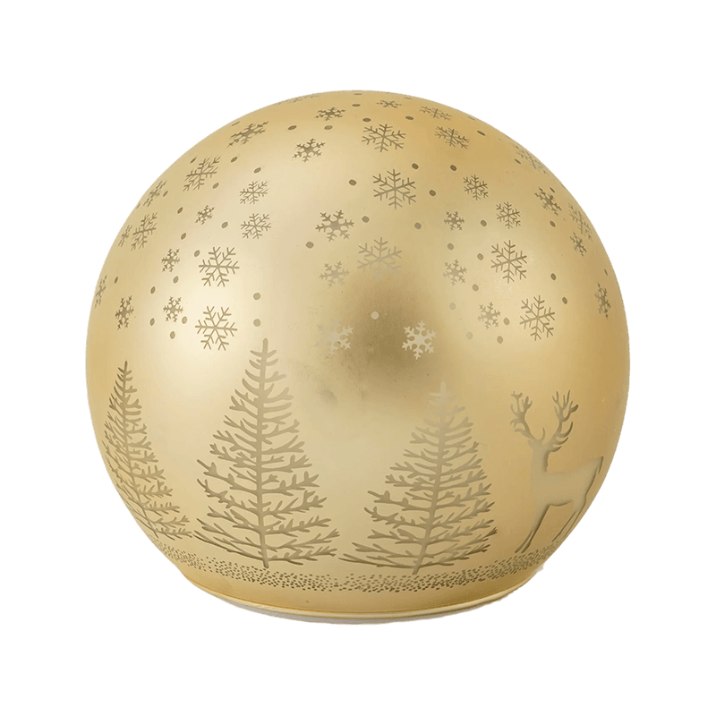 Golden Forest Scene LED Ball / Red-White  Stripe Ornament LED Ball (with LED)
