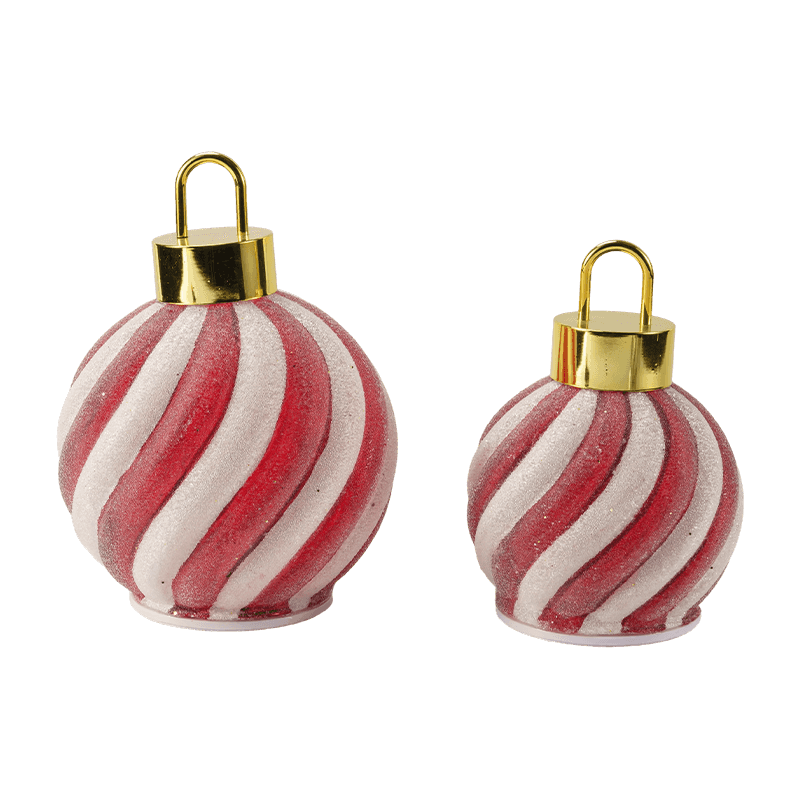 Golden Forest Scene LED Ball / Red-White  Stripe Ornament LED Ball (with LED)