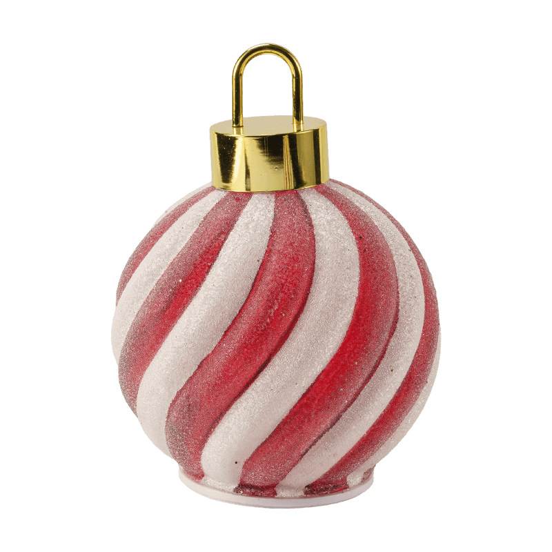 Golden Forest Scene LED Ball / Red-White  Stripe Ornament LED Ball (with LED)
