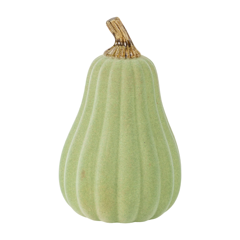Flocked Pear-shaped Gourd / Metallic Glitter  Pumpkin Decor