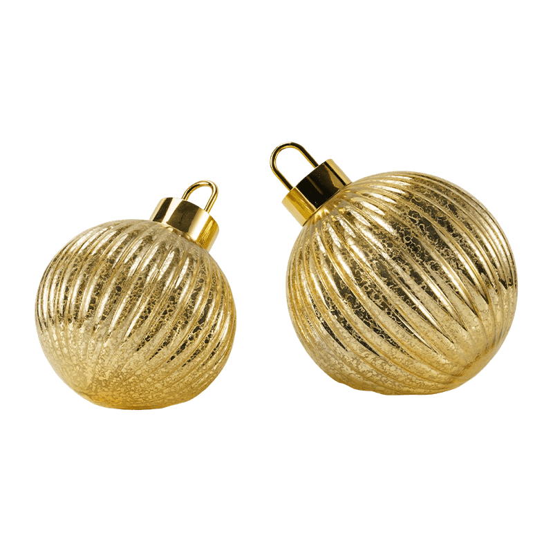 Textured Glass Christmas Bauble  (Ribbed / Diamond Quilted Styles)