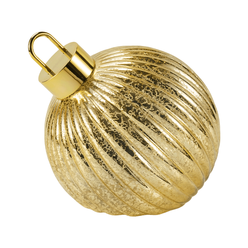 Textured Glass Christmas Bauble  (Ribbed / Diamond Quilted Styles)