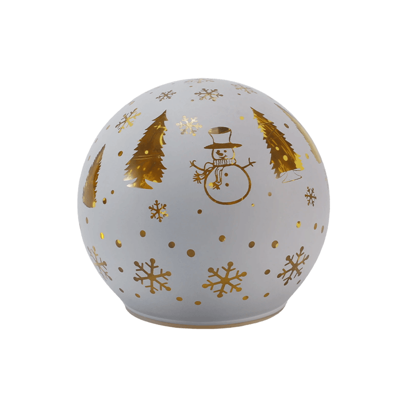 Festive Glass Globe Light  (Iridescent / Christmas Tree / Night Scene  / Snowman Styles)