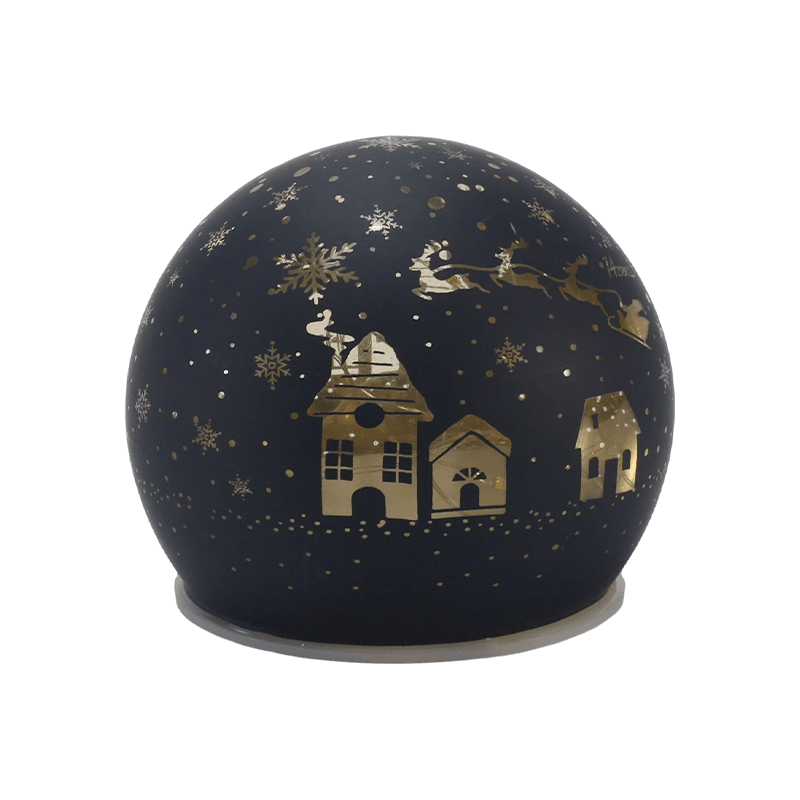 Festive Glass Globe Light  (Iridescent / Christmas Tree / Night Scene  / Snowman Styles)