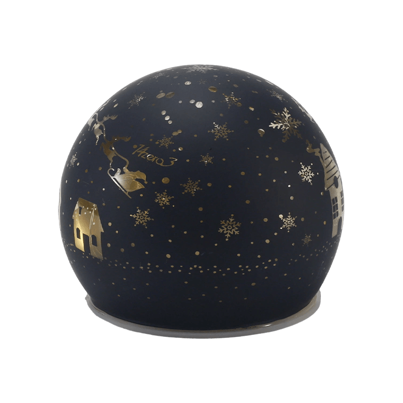 Festive Glass Globe Light  (Iridescent / Christmas Tree / Night Scene  / Snowman Styles)
