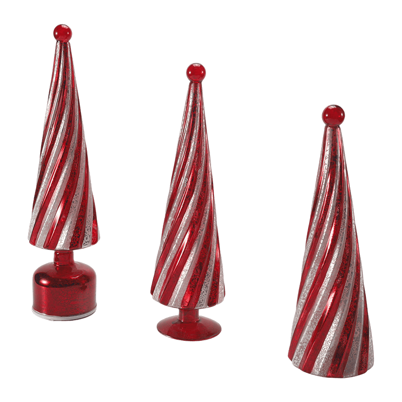 10*20 cm&10*25cm &10*30cmVintage Mercury Glass Swirl Christmas Tree