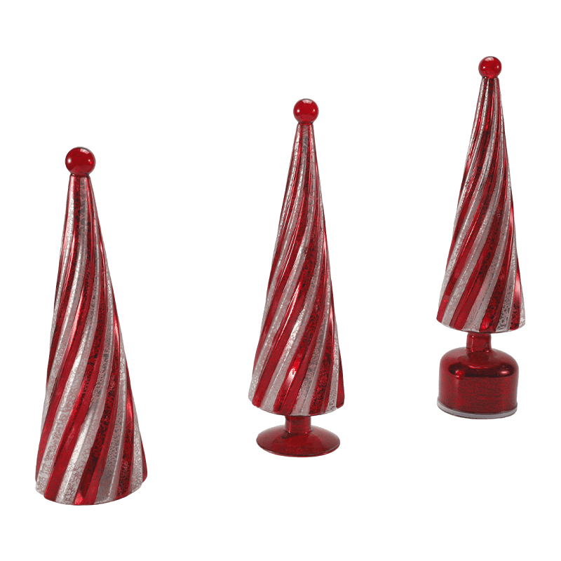 10*20 cm&10*25cm &10*30cmVintage Mercury Glass Swirl Christmas Tree