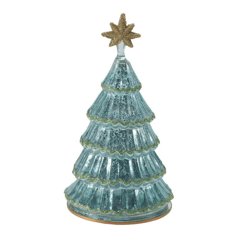 10*20 cmVintage Mercury Glass Layered Christmas Tree Light