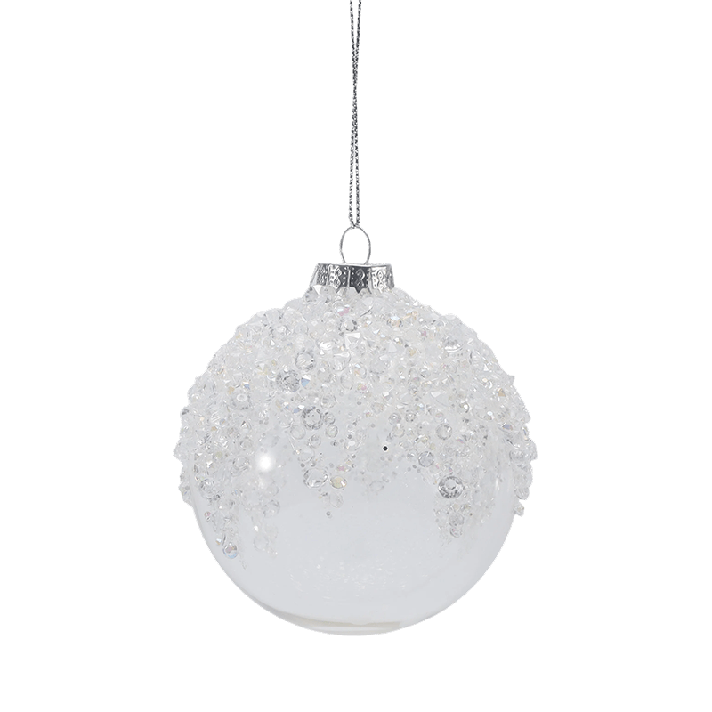 8*8*8 cm Premium Glass Christmas Bauble 