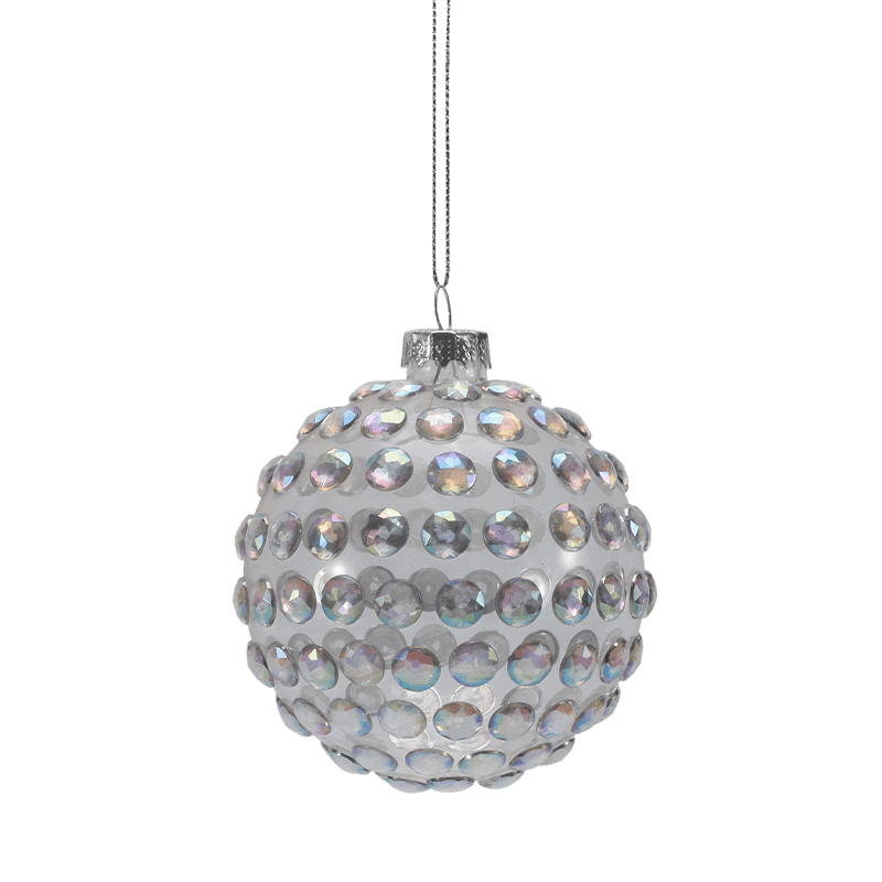 8*8*8 cm Premium Glass Christmas Bauble 