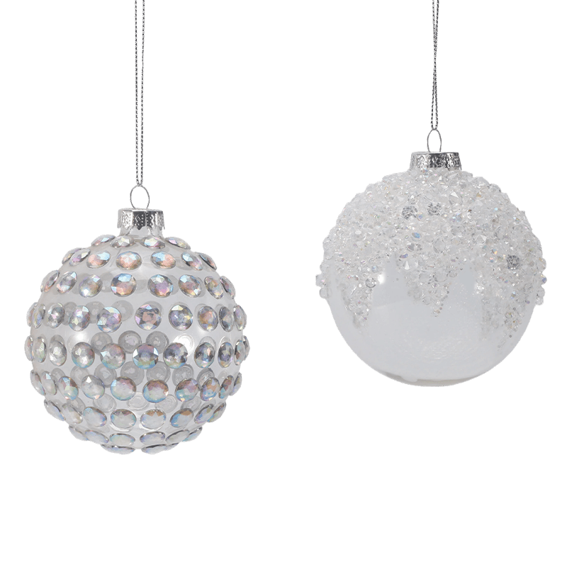 8*8*8 cm Premium Glass Christmas Bauble 