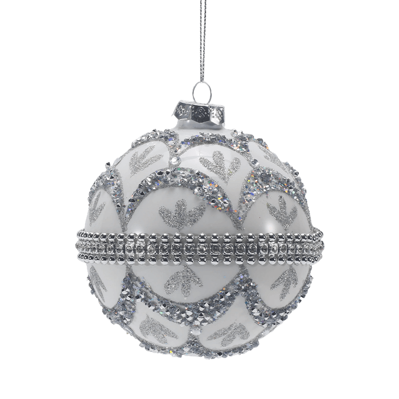 8*8*8 cm Premium Glass Christmas Bauble 