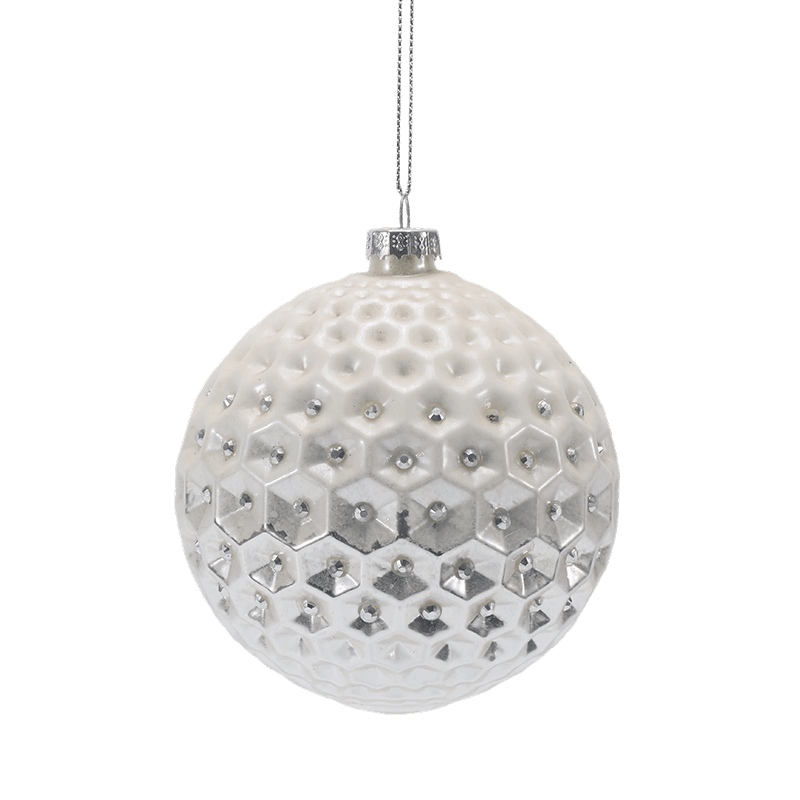 8*8*8 cm Premium Glass Christmas Bauble 