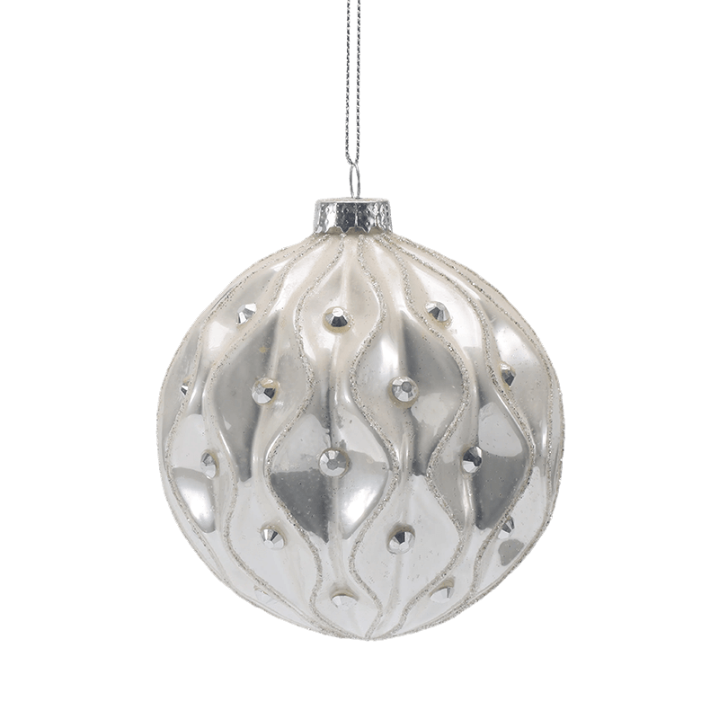 8*8*8 cm Premium Glass Christmas Bauble 
