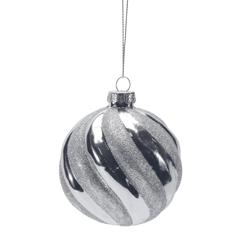 8*8*8 cm Premium Glass Christmas Bauble 