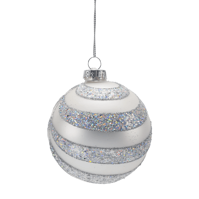 8*8*8 cm Premium Glass Christmas Bauble 