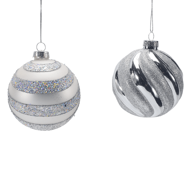 8*8*8 cm Premium Glass Christmas Bauble 