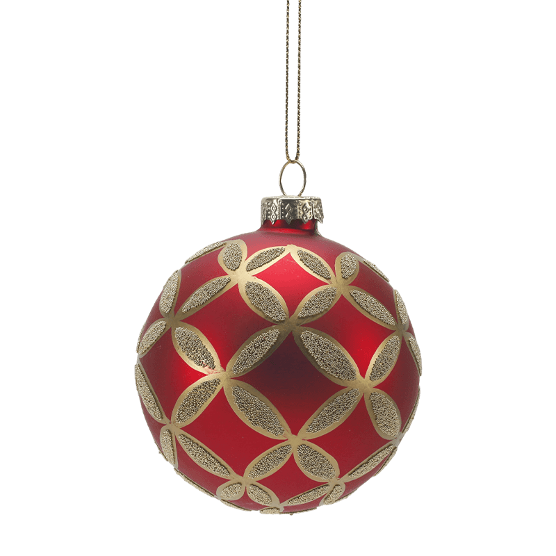 8*8*8 m Hand-Painted Glitter Glass Christmas Bauble