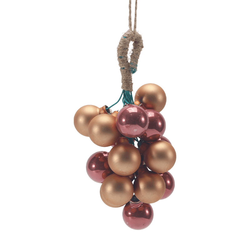Grape Cluster Glass Christmas Ornament