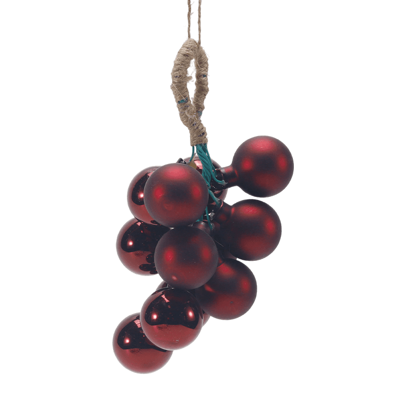 Grape Cluster Glass Christmas Ornament