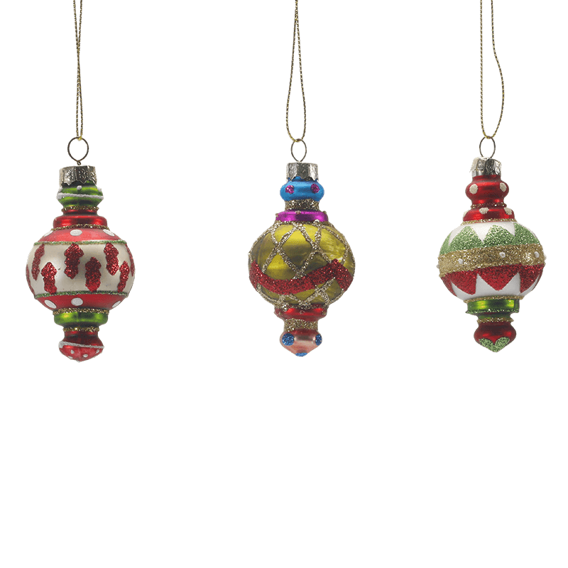 Hand-Blown Glass Christmas Ornament 