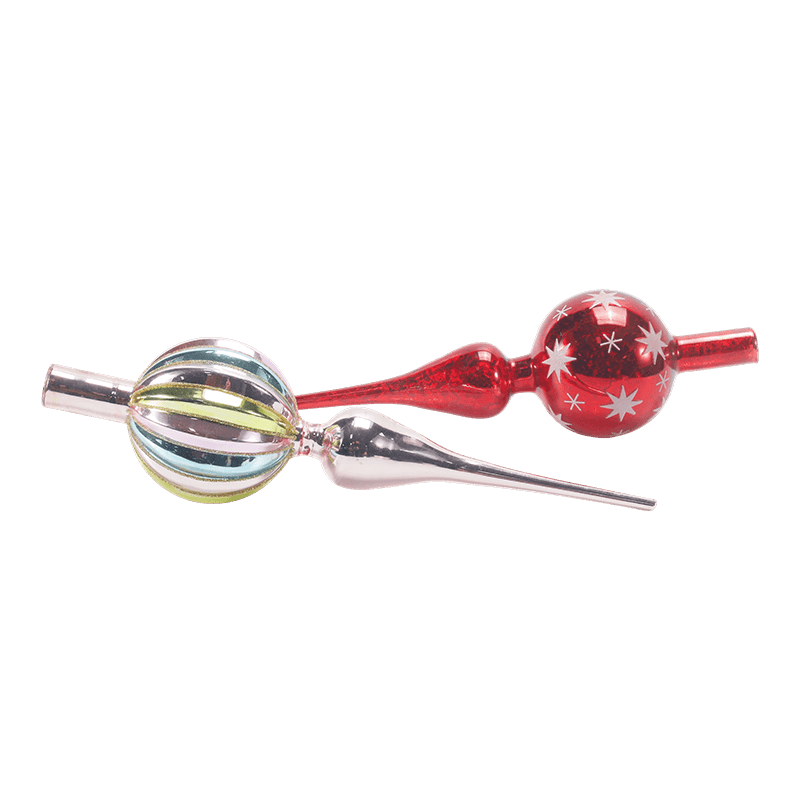 Hand-Blown Glass Christmas Tree Topper