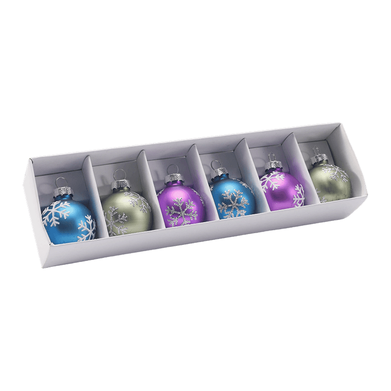 Festive Glass Christmas Ball Ornament Set