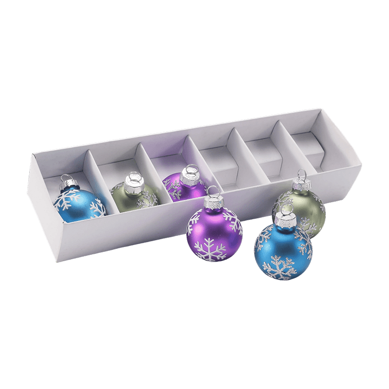 Festive Glass Christmas Ball Ornament Set
