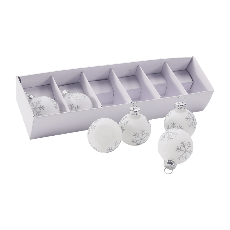 Festive Glass Christmas Ball Ornament Set 