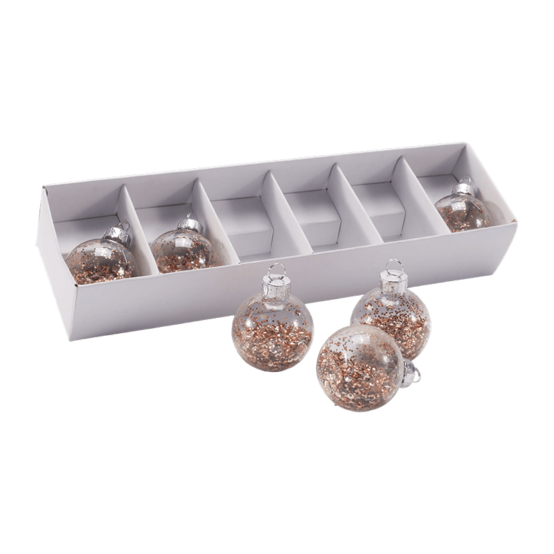 Festive Glass Christmas Ball Ornament Set 