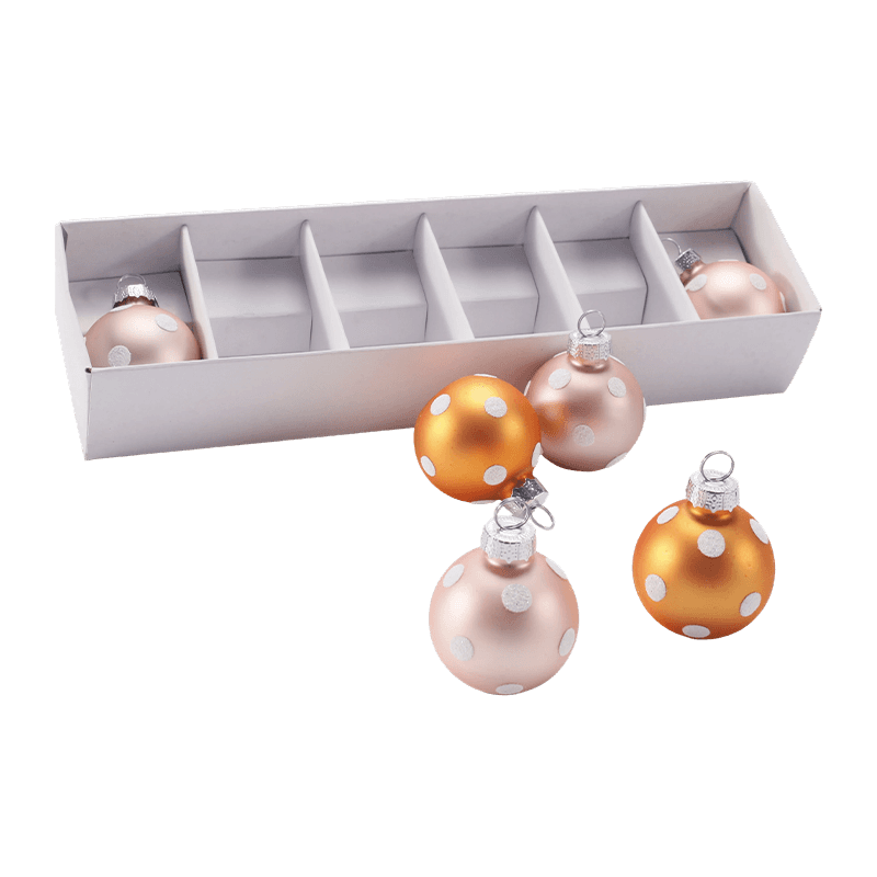 Festive Glass Christmas Ball Ornament Set 